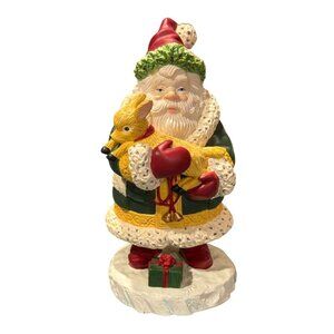 Lenox vintage 1996 The Collectors Treasury Of Santas Figurine Santa holds deer